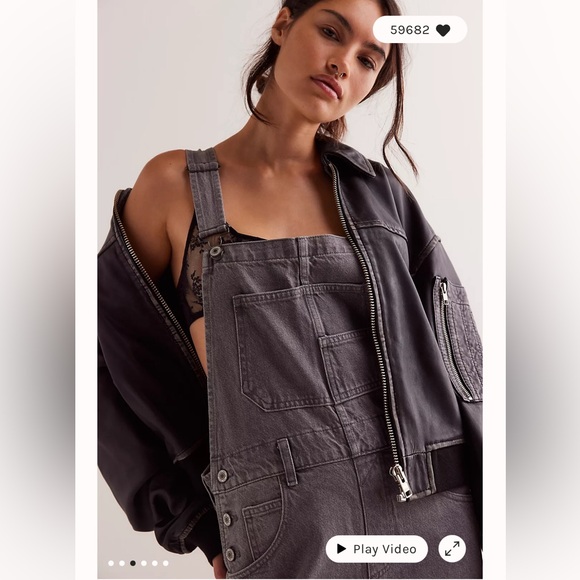 FREE PEOPLE We The Free Ziggy Denim Overalls NWOT - Picture 3 of 8